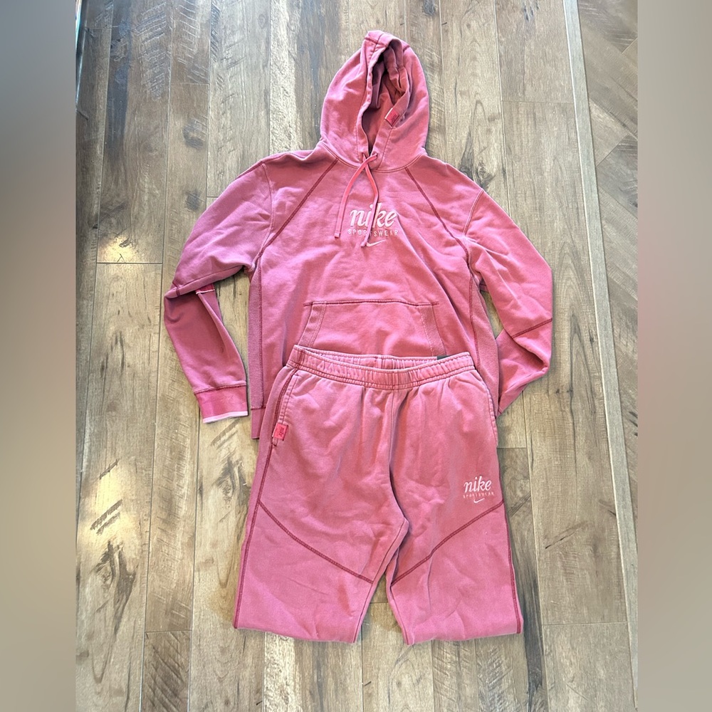 Nike Classic Heritage washed sweatsuit L burgundy